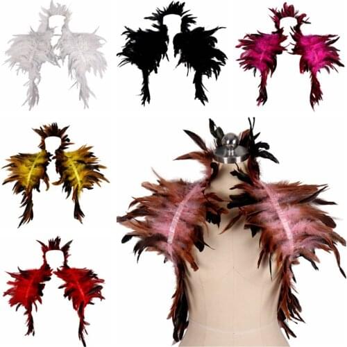 Feather Shawl Harness Fashion Dance Rave Costume Accessories Sexy Lingerie Women Punk Gothic Style Suspender Belt