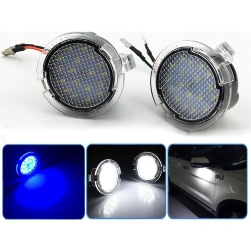 1PCS Auto LED lamp 12V 3W rearview mirror puddle light Projector Shadow Lamp white Ford Mondeo edge EXPLORER TAURUS F-150 LED
