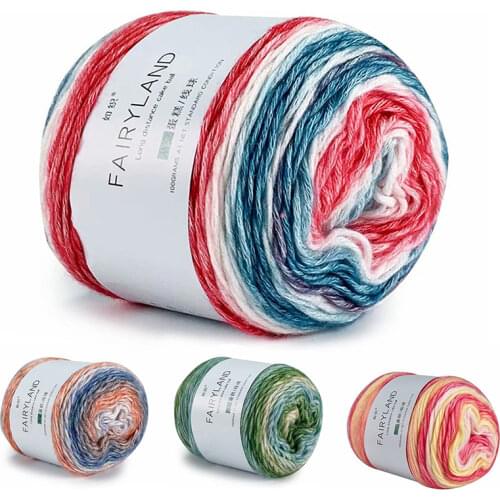 100g Tricot Hand-woven Knitting Cotton Yarn Wool Blends Crochet Bag Ilos Para Tejer