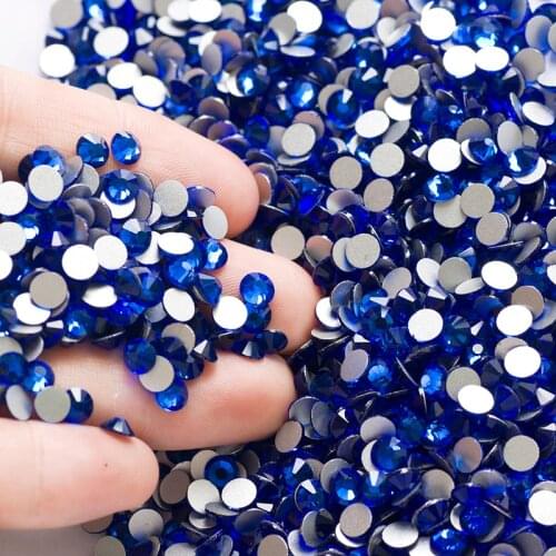 Blue Crystal Stones SS20 4.6-4.8mm 1440pcs/box Craft Gems Flatback Sapphire Non Hotfix RhineStones for Clothes