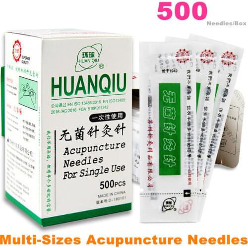 500Pcs/Box Acupuncture Needles Disposable Sterile Tube Needle Acupressure Point Body Beauty Filiform Needle With Tube