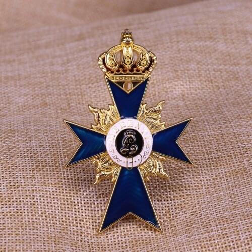 Bavarian Military Meritorious Cross Medal Badge Brooch Glory Patriotic Decoration