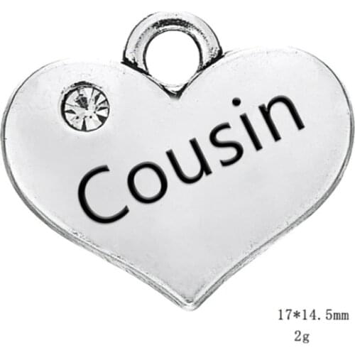 Cousin Family Charm Pendants Jewelry Making Finding DIY Bracelet Necklace Earring Accessories Handmade Tools 3pcs
