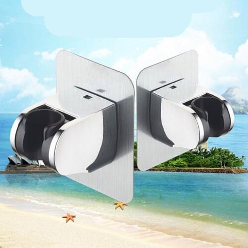 Bathroom Shower Head Holder Sticker Toilet Hand-Held Shower Head Nozzle Hose Seat Shower Mounting Brackets