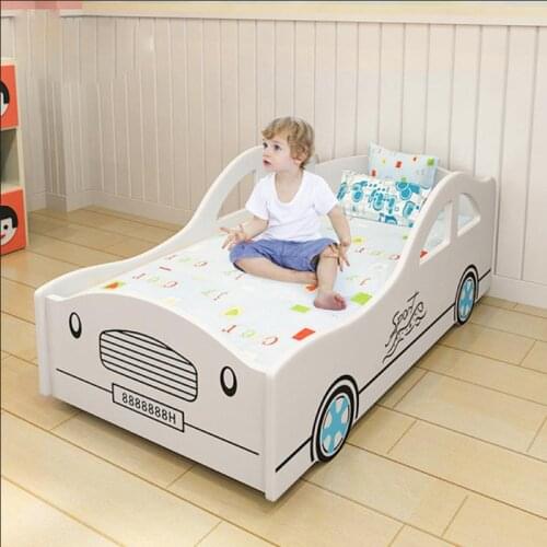 Child car bed Bonnie Bear Density Paint Edition Material Kindergarten Baby Children White Noble Car Modeling Bed BNX6777