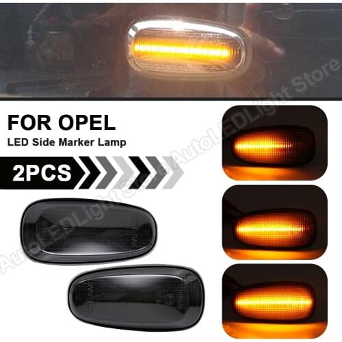 For Opel ASTRA G MK4 ZAFIRA A FRONTIERA B Cadillac STS XLR XLR-V Chevy Corvette C6 Dynamic LED Side Marker Turn Signal Light 2Pc
