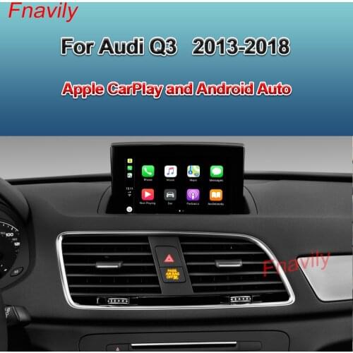 Fnavily OEM Retrofit Wireless CarPlay Box Waze Google Map For Audi Q3 Apple CarPlay and Android Auto Retrofit Kit 2013