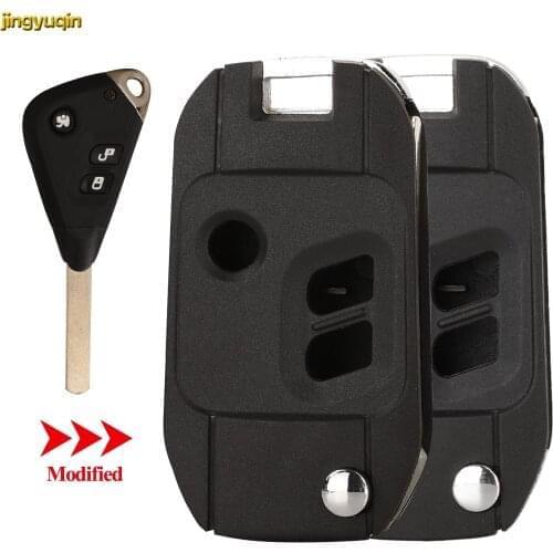 Jingyuqin Flip Remote Car Key Fob Shell Modified For Subaru Legacy Forester Outback Liberty Tribeca Impreza 2/3 Buttons