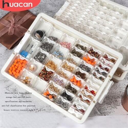 HUACAN 5d 42 Grids Diamond Painting Plastic Storage Box 5d Diamond Embroidery Mosaic Rhinestones Tool Accessories