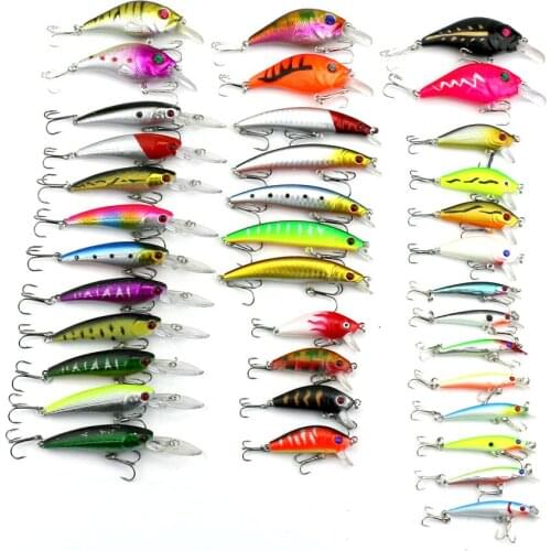 Hot 37pcs 5 Groups Mixed Fishing Lures Minnow/Crank Bait Carp Swimbait Pesca Peche Fishing Wobblers Japan Fishing Lure