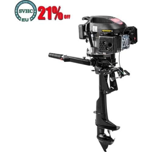 6.0 Horsepower Boat Outboard Engine Air-cooling System Gasoline Fuel Motor Four stroke Outboard Motor For Inflatable Boat 3.75KW