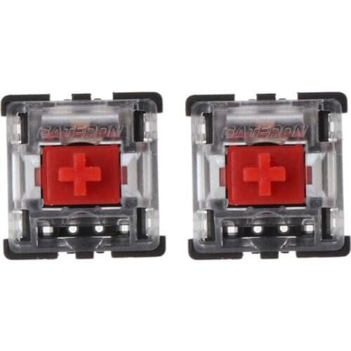 10Pcs/Set Mechanical Keyboard Gateron MX 3 Pin Red Switch Transparent Case Hot
