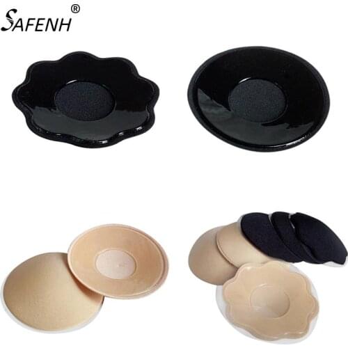 Reusable Women Breast Petals Lift Nipple Cover Invisible Petal Adhesive Strapless Lift Bra Pad Skin For Party Weding Dress
