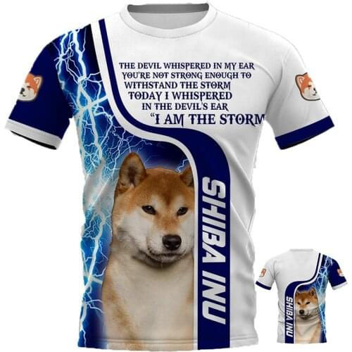 CLOOCL Fashion Mens T-shirt Shiba Inu Akita 3D Printed Harajuku Style Clothing Animals Dog Short Sleeve Tees Tops