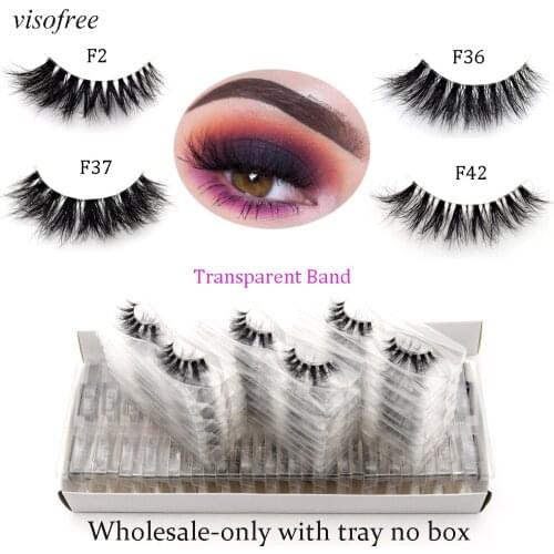 Visofree eyelashes set 3D mink eyelashes Invisible Band lashes Reusable makeup False Eyelashes Dramatic Faux cils wholesale