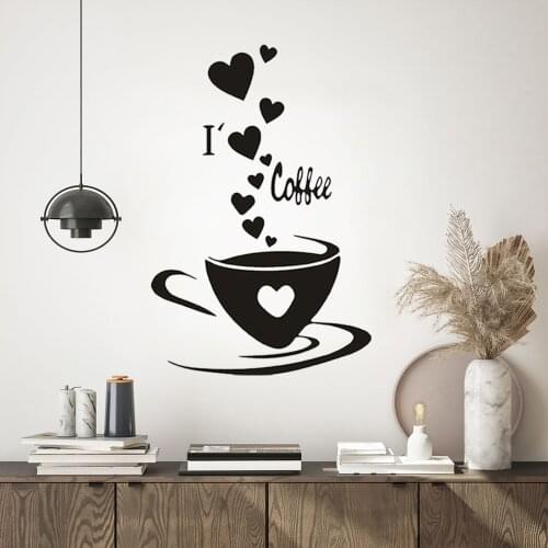 Valentines Day Love Coffee Sticker Family Dedicated Decorative Sticker Wall Sticker Home Decoration Wallpaper Accessories