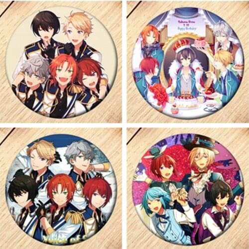 New Hot Anime Game Ensemble Stars Yuuki Makoto Mao Hokuto Brooch Pin Badges For Clothes Backpack Decoration Childrens gift