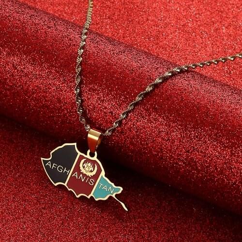 Afghanistan Map Pendant Necklaces Trendy Afghan Map Pendant Chian Jewelry