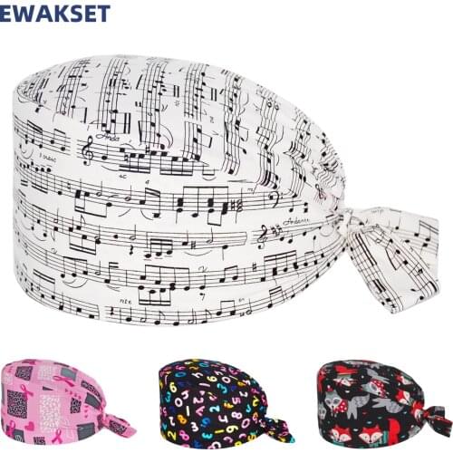 New Surgicals Hats Cotton Adjustable Protect Hair Lab Cap Pet Grooming Agency Nursing Caps Beautician Women Nursing Scrub Cap