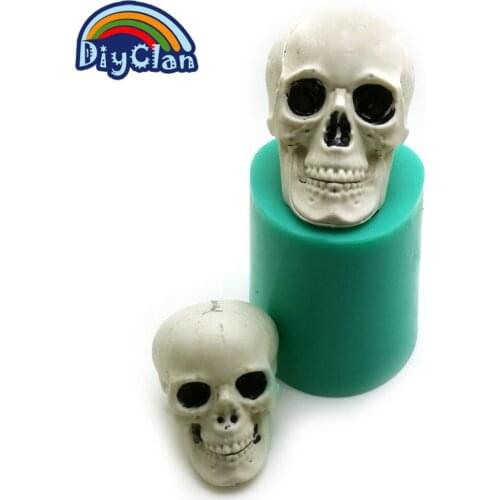 Halloween Skull Silicone Chocolate Mold Interesting Skull Head Candle Mold Handmade Soap Mould Cake Tools For The Kitchen Baking