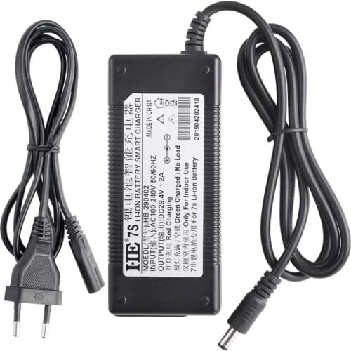 US/EU/UK DC 24V 2A power supply 29.4V power adapter lithium battery charger For 6s Lithium Polymer Li-ion Battery Pack Scooter