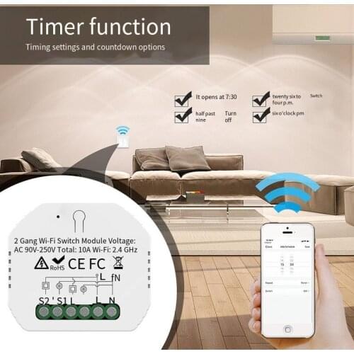2021 Tuya ZigBee 3.0 Smart Light Switch Relay Module 1/2 Gang Smart Life/Tuya App Control, Works with Alexa Google Home Yandex