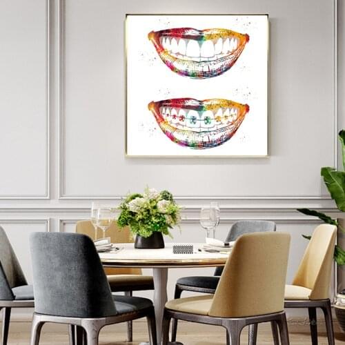 WANGART Tooth Print Laugh Out Loud Print Dental Wall Art Canvas Painitng Dentist Gift Hygienist Office Decor Clinic Decor