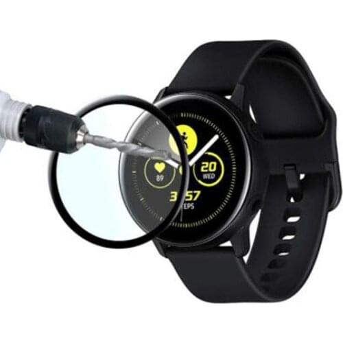 3D Curved Edge Fibre Glass Protective Film Cover For Samsung Galaxy Watch Active 2 40mm 44mm Active2 Full Screen Protector Guard