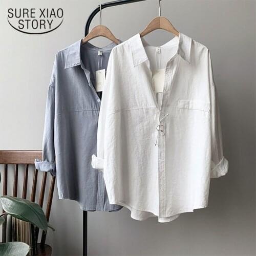 Womens Cotton Feel Shirt Imitation Suede 2020 Autumn New Long Sleeve Retro Blouses Shirts Turn-down Solid Oversize Tops 11111