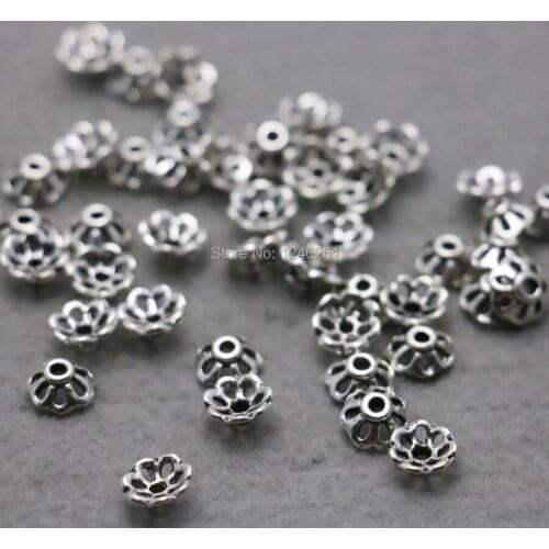 10PCS Flowers Spacers Fittings for Accessory components Findings separate beads Alloy Jewelry Making Design Machining metal DIY