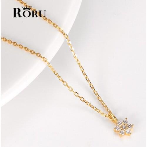 100% S925 Sterling Silver Shiny CZ Necklace Charm Fashion Elegant Simple Diy Jewelry for Women Girls Party Wedding Gifts 2021