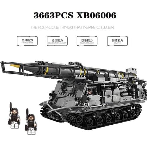 2021 XB06006 WW2 Creative 3663PCS MOC Military KV-2 Tank Model Building Blocks Mould King Educational Toys Kids DIY Gifts