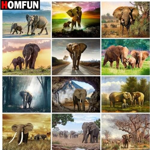 HOMFUN Diamond Painting Full Square/Round Diamond "Flower scenery" Pattern Embroidery Cross Stitch 5D Rhinestone Painting