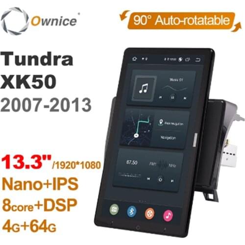 1920*1080 Ownice Android 10.0 Car Radio forToyota Tundra XK50 2007 2013 Multimedia Video Audio head Unit 13.3" IPS Rotatable