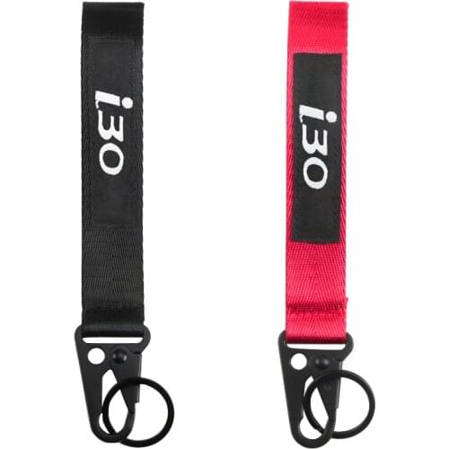 High quality Ribbon Webbing Car key ring Nylon Webbing Keychain with hawk buckle key ring for Hyundai i30 Ix35 car Accessories