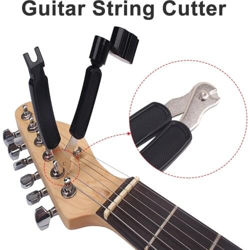 Black 3 in 1 Multifunction Guitar String Winder String Cutter Pin Puller