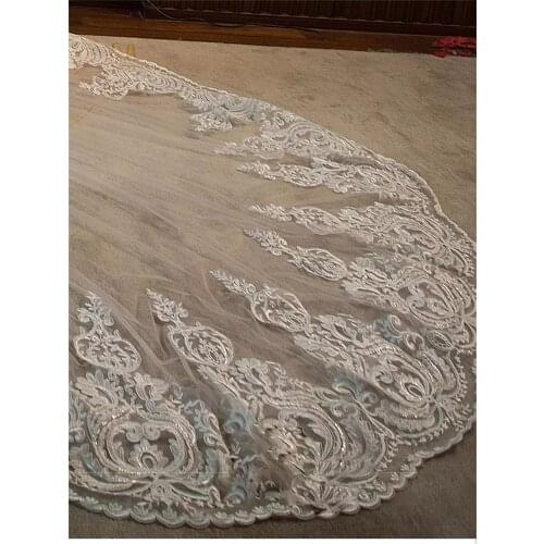 3 meters width and 4 meters length color white Two layers veil