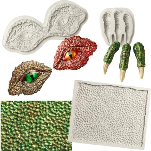 Dragon Set Eyes Skin Claws Mould Fondant Cake Decor Silicone Molds Sugarcrafts Chocolate Baking Tools for Cakes Gumpaste Form