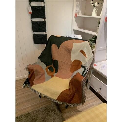 INS Art Creative Earring Girl Throwing Blanket Background Wall Tapestry Sofa Cover Dust Cover Turkey Ins Bed Blanket