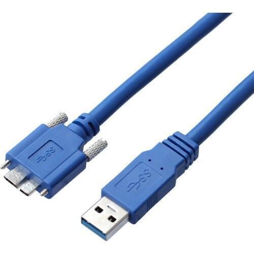 3Mtr Micro USB3.0 Data Transfer Cable with Fixed Screw Holes Lines for Basler industrial camera