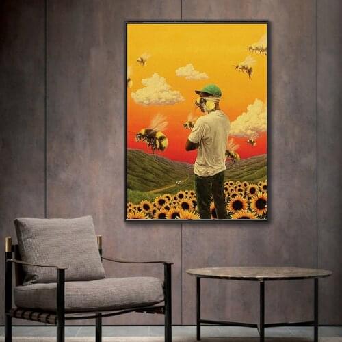 Tyler The Creator Flower Boy Rap Music Oil on Canvas Painting The Wall Art Poster and Prints Wall Art Pictures for Lilving Room