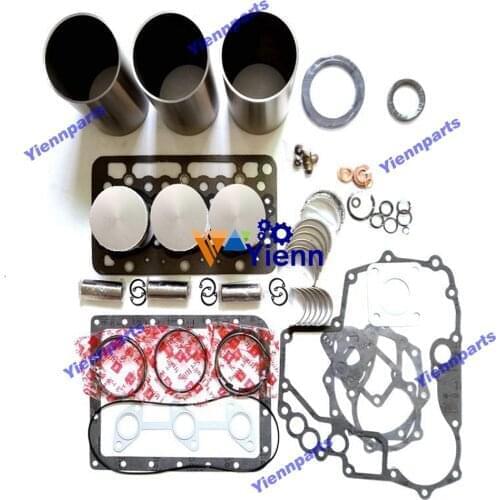 For Kubota D1302 Overhaul Rebuild Kit Cylinder Liner Piston With Ring Bearing Full Gasket Kit Diesel Engine Parts