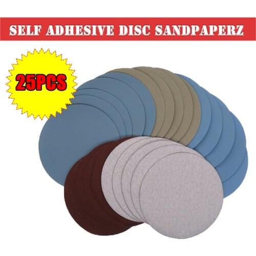 25pcs 125mm Round Sanding Discs Sandpaper Buffing Sheet 1000/2000/3000/4000/5000 Grits Sand Sheet For Polishing Tools