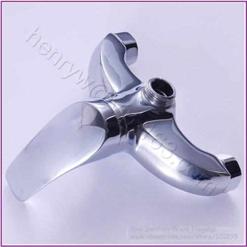 L15661 - Luxury Wall Mounted Chrome Color Brass Shower Faucet