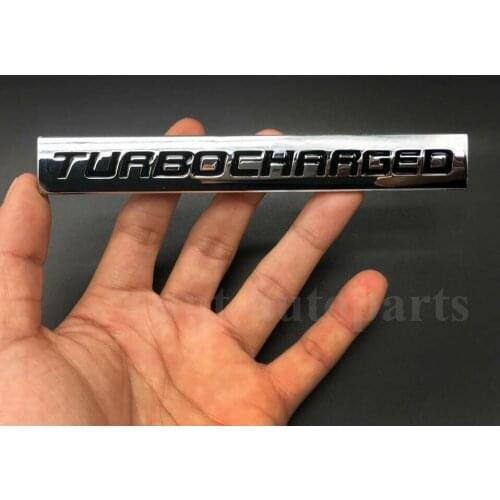 Metal Chrome TURBOCHARGED Emblems Car Rear Trunk Badge Sticker Decal Diesel