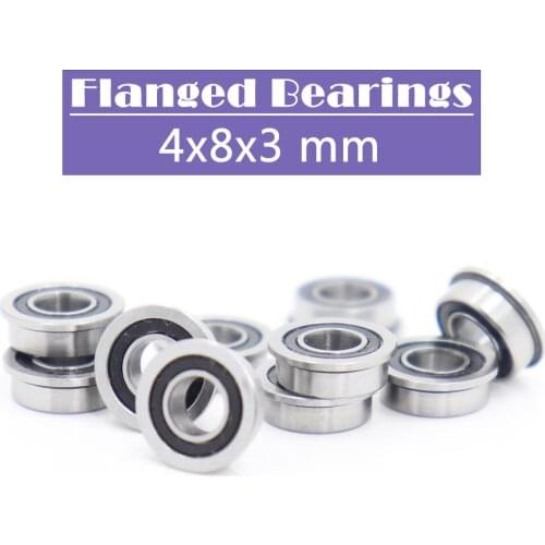 MF84-2RS Bearing 4x8x3mm ( 10 PCS ) ABEC-1 Miniature Flanged MF84RS Ball Bearings LF-840DD