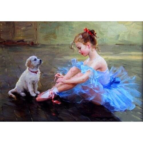 Kexinzu Full Square/Round Drill 5D DIY Diamond Painting "Girl dancing" Embroidery Cross Stitch 5D Home Decor Gift z64852