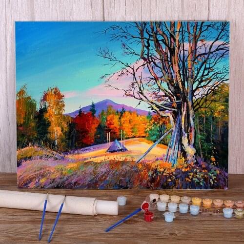 Landscape Mount Magura Coloring By Numbers Painting Set Oil Paints 40*50 Canvas Pictures Home Decor For Adults For Wholesale