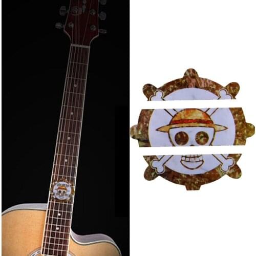 Fingerboard Inlays Stickers Guitar Fret Marker / Decals For Acoustic Electric Guitarra Neck New Pirate Shape Gold
