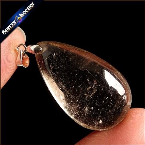 Natural Stones Rutilated Quartz Pendant Hair Crystal Free Necklace Mineral Specimen Garden Crystal Quartz Jewelry Energy PS258
